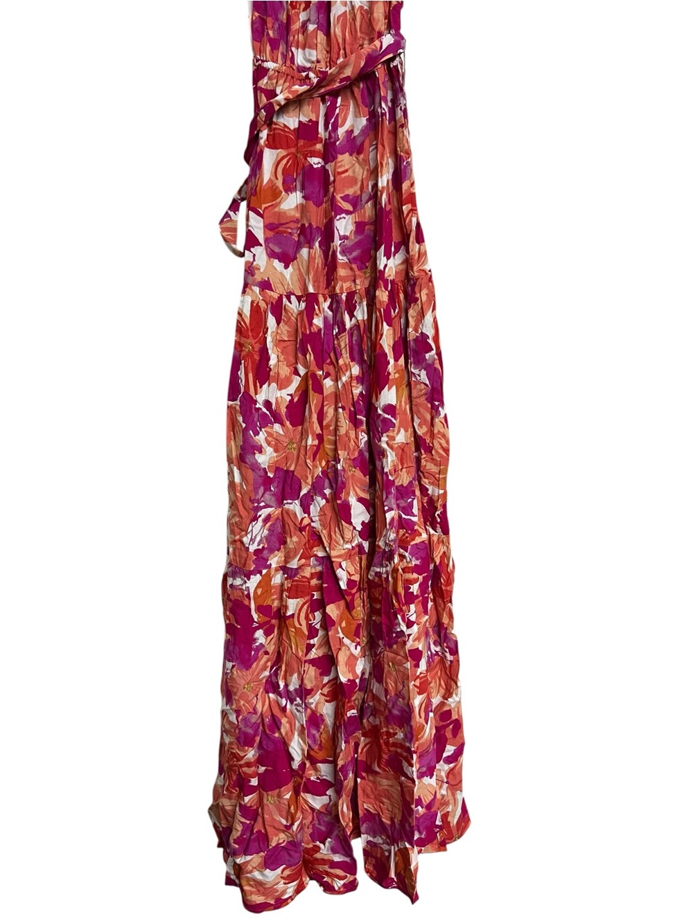 New Petal & Pup Caroline Sleeveless Pink Floral‎ Halter Maxi Dress Summer - Picture 4 of 9